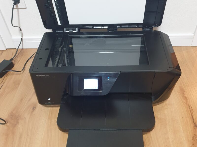 Drucker HP OfficeJet 7510 A4 / A3 DEFEKT / Neu Druckkopf, Viele Farbpatronen