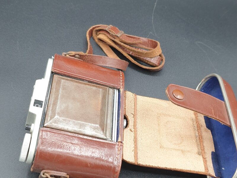 Foto ADOX Falt Kamera mit Original Leder Tasche