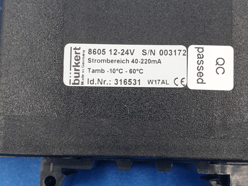 BÜERKERT Ansteuerelektronik für elektromagnetische Proportionalventile Typ 8605 - PWM